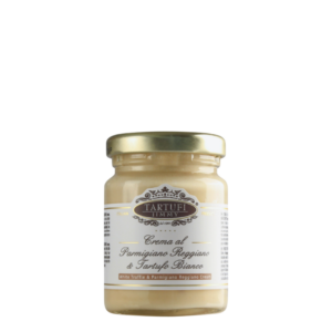 Crema de trufa blanca y Parmigiano Reggiano DOP italiana gourmet